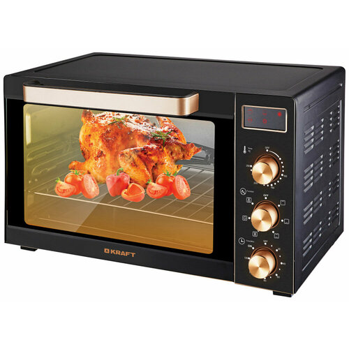Электропечь Kraft TCH-MO 6012 RKDGLB золотойчерный 1379900₽