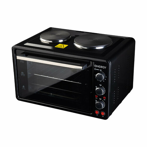 Мини-печь Energy GН-35A-B 35 л 1600 Вт таймер 2 конфорки черная 860000₽