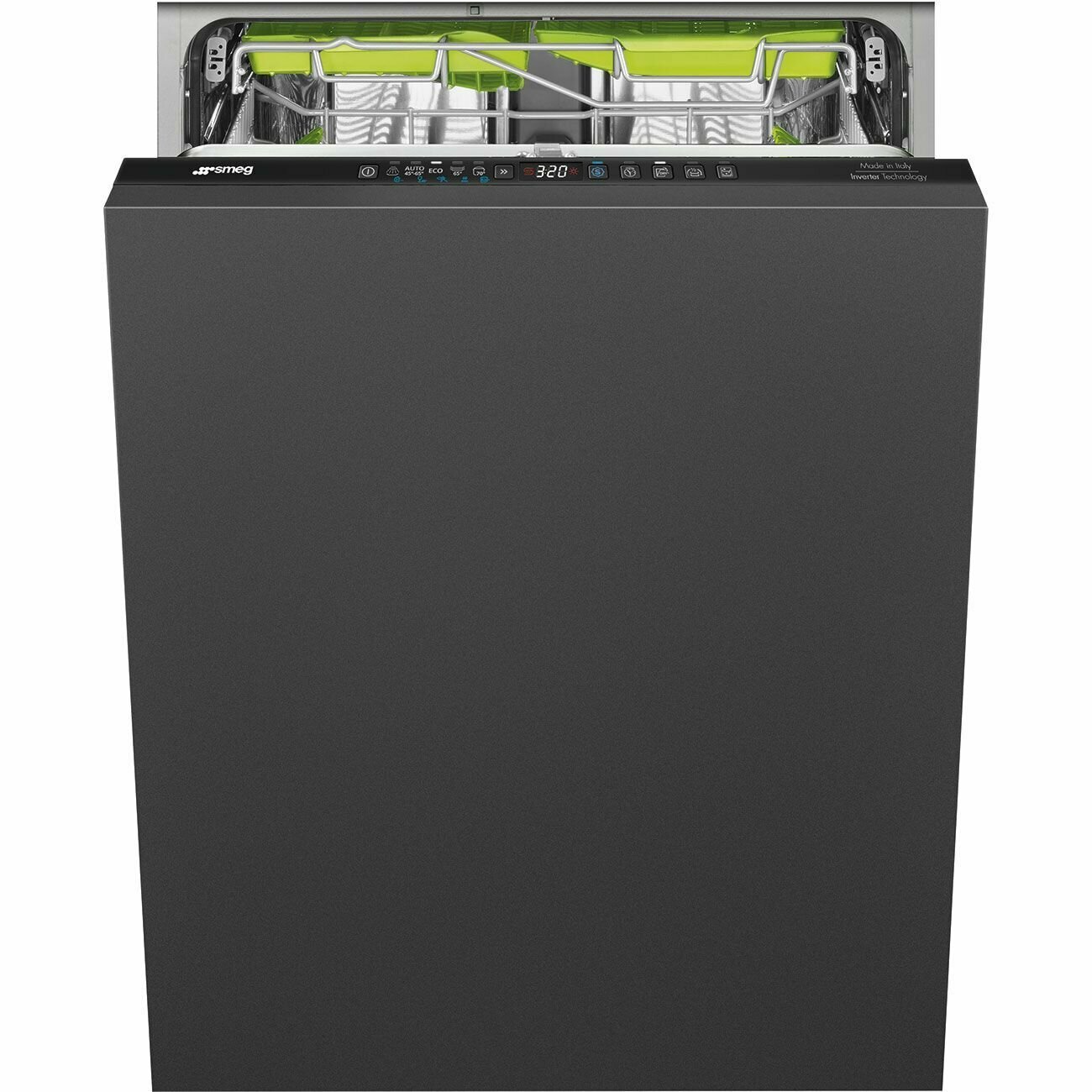 Встраиваемая посудомоечная машина Smeg ST363CL, черная, 60 см, загрузка 13 комплектов, система AquaStop