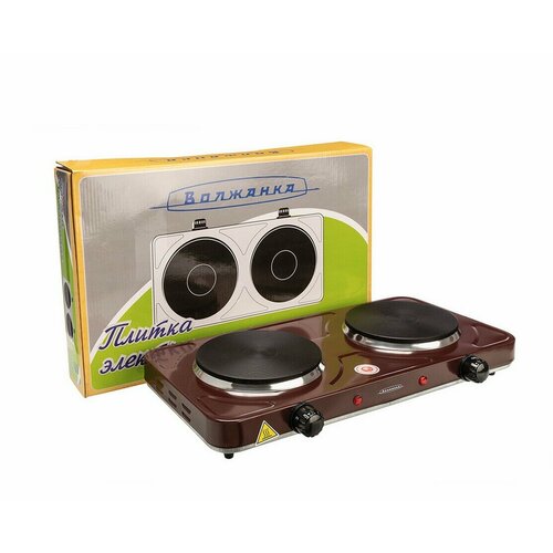 Плитка Волжанка ЭПД-200 электрическая 2-х конф диск 2000 Вт корич 349900₽