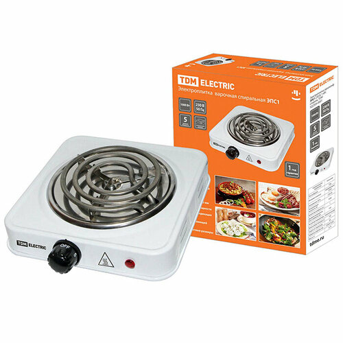 Плитка электрическая 1 конфорка 10 кВт тэн ЭПС1 белая TDM 167500₽