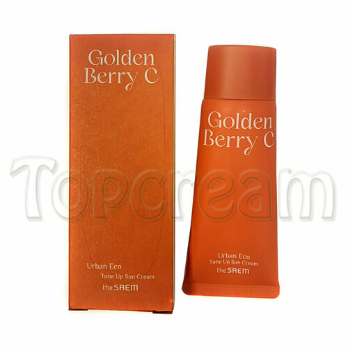 The Saem Осветляющий солнцезащитный крем для выравнивая тона кожи 50 г Urban Eco Golden Berry C Tone Up Sun Cream SPF50+