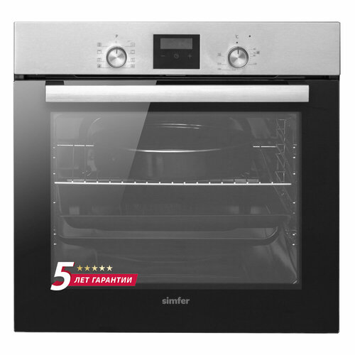 Электрический духовой шкаф Simfer B6EM59070 9 режимов работы 3D-конвекция гриль таймер серый 3068000₽