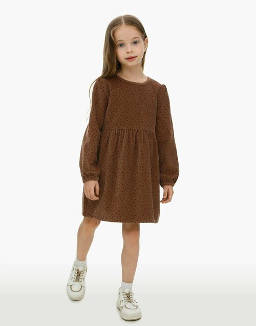 Школьное платье Gloria Jeans, размер 5-6л/116 (30), коричневый