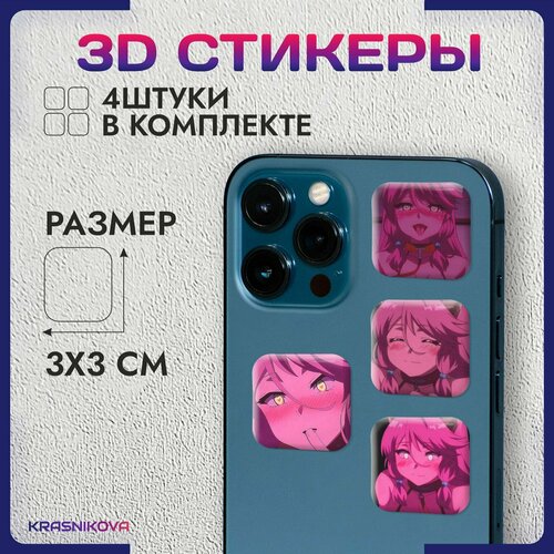 3D стикеры на телефон объемные наклейки аниме маг целитель новый старт anime