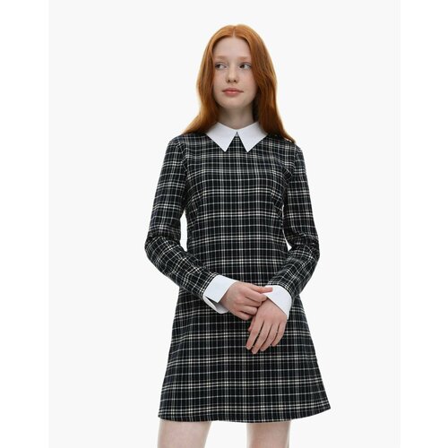 фото Школьное платье gloria jeans, размер 13-14л/164 (41), синий, мультиколор