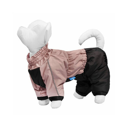 Yami-Yami одежда Комбинезон для собак, на флисовой подкладке, коричнево-розовый, размер S (спинка 28 см) лн26ос, 0,1 кг