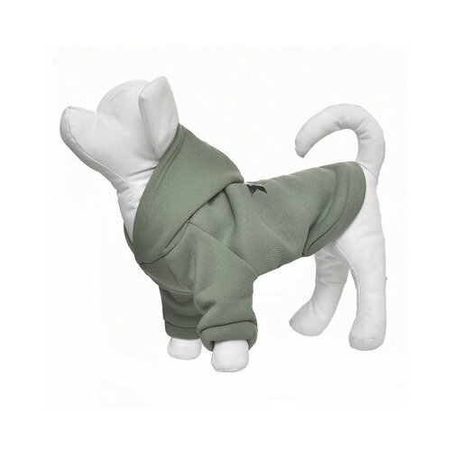Yami-Yami одежда Толстовка для собаки с капюшоном, зелёная, S (спинка 23 см) лн26ос, 0,08 кг