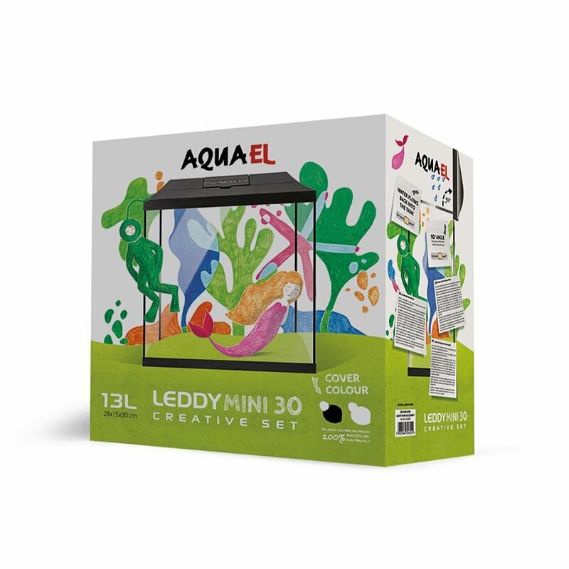 Aквариум Aquael Leddy Mini Creative SET 30 белый (12.6 л) - фотография № 1