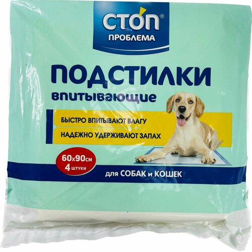 Экопром S206 стоп проблема Подстилки впитывающие д/собак и кошек 60*90*4шт
