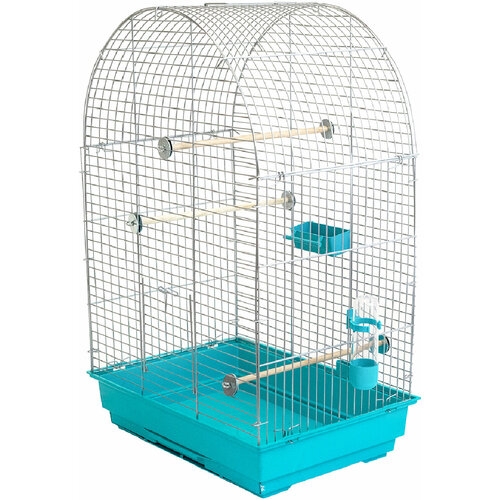 Клетка для птиц Eco Кеша бирюзовая 42 х 30 х 65 см (1 шт)
