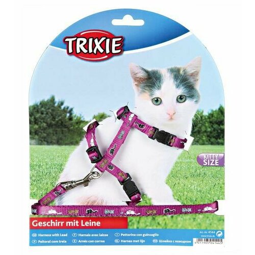 trixie шлейка для котят нейлон в ассортименте 1 шт Trixie шлейка для котят, нейлон в ассортименте (1 шт)