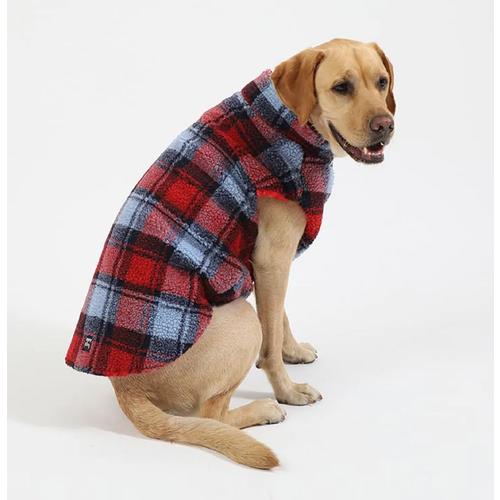 Кофта Puppy Gallery в клетку для собак красная с синим М
