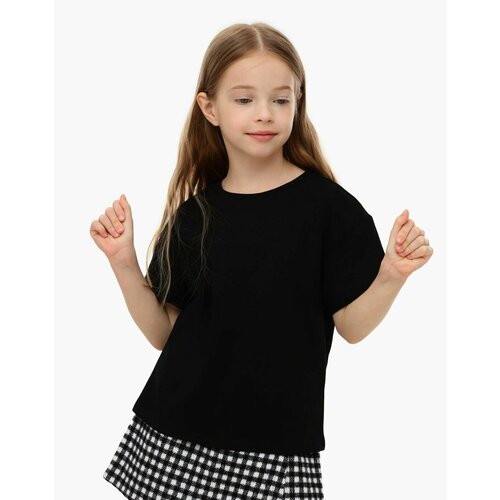 фото Футболка gloria jeans, размер 8-9 лет, черный