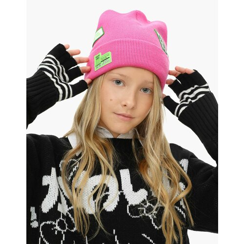 фото Перчатки gloria jeans, размер 6-8л, белый, черный