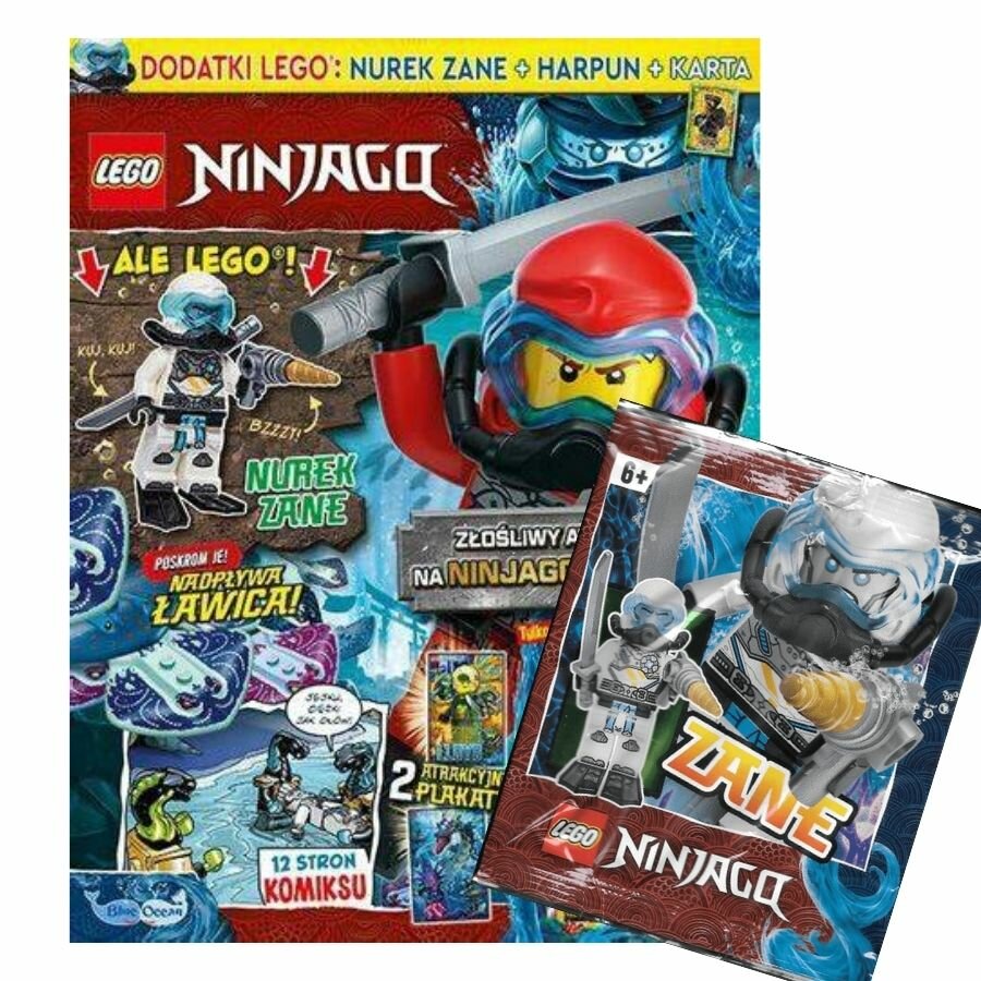 Журнал Lego NinjaGo №5 2022 Аквалангист Зейн + гарпун-сверло — фото 3