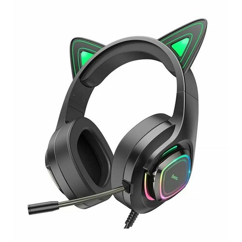 Наушники Hoco W107 Cute Cat Black-Lilac 6931474791252 167000₽