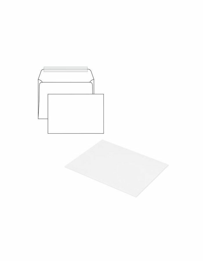 Конверты С4, комплект 500 шт., отрывная полоса STRIP, белые, 229х324 мм РОДИОН ПРИНТ - фото №5