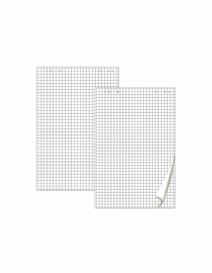 Блок бумаги для флипчарта Brauberg 67,5*98 см, 20 листов в клетку, 5 блоков в упаковке