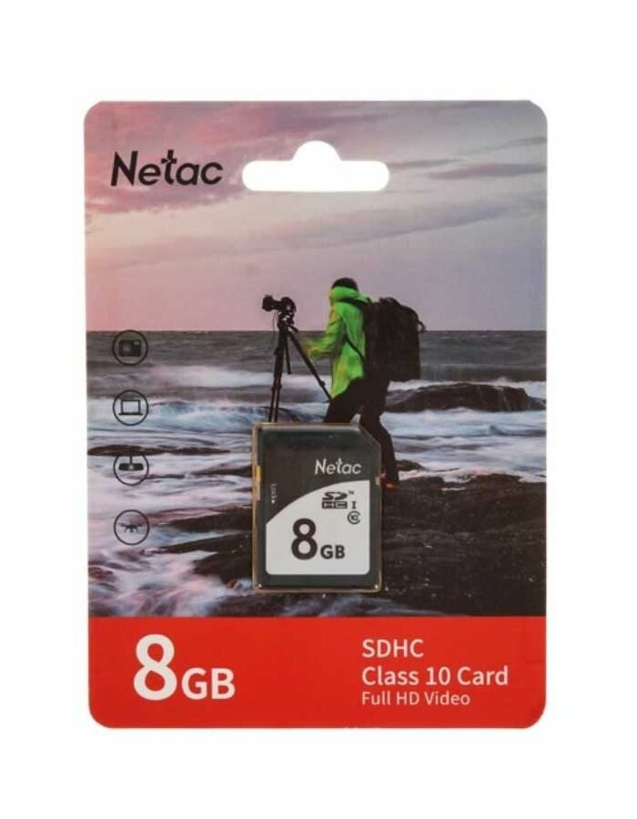 Карта памяти Netac P600 SDHC 8Gb Сlass 10 (NT02P600STN-008G-R)