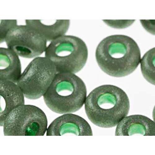 Бисер Preciosa 18556 Кристалл окрашенный зеленый матовый металлик 100 23 мм 5 г цена за 2 уп 328₽