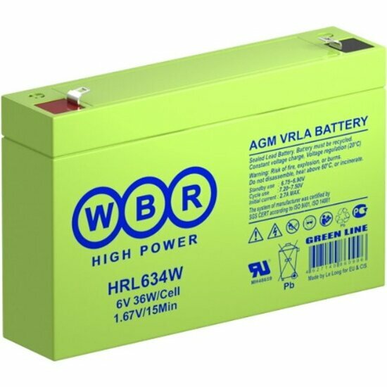 Аккумуляторная батарея для ИБП Wbr HRL634W