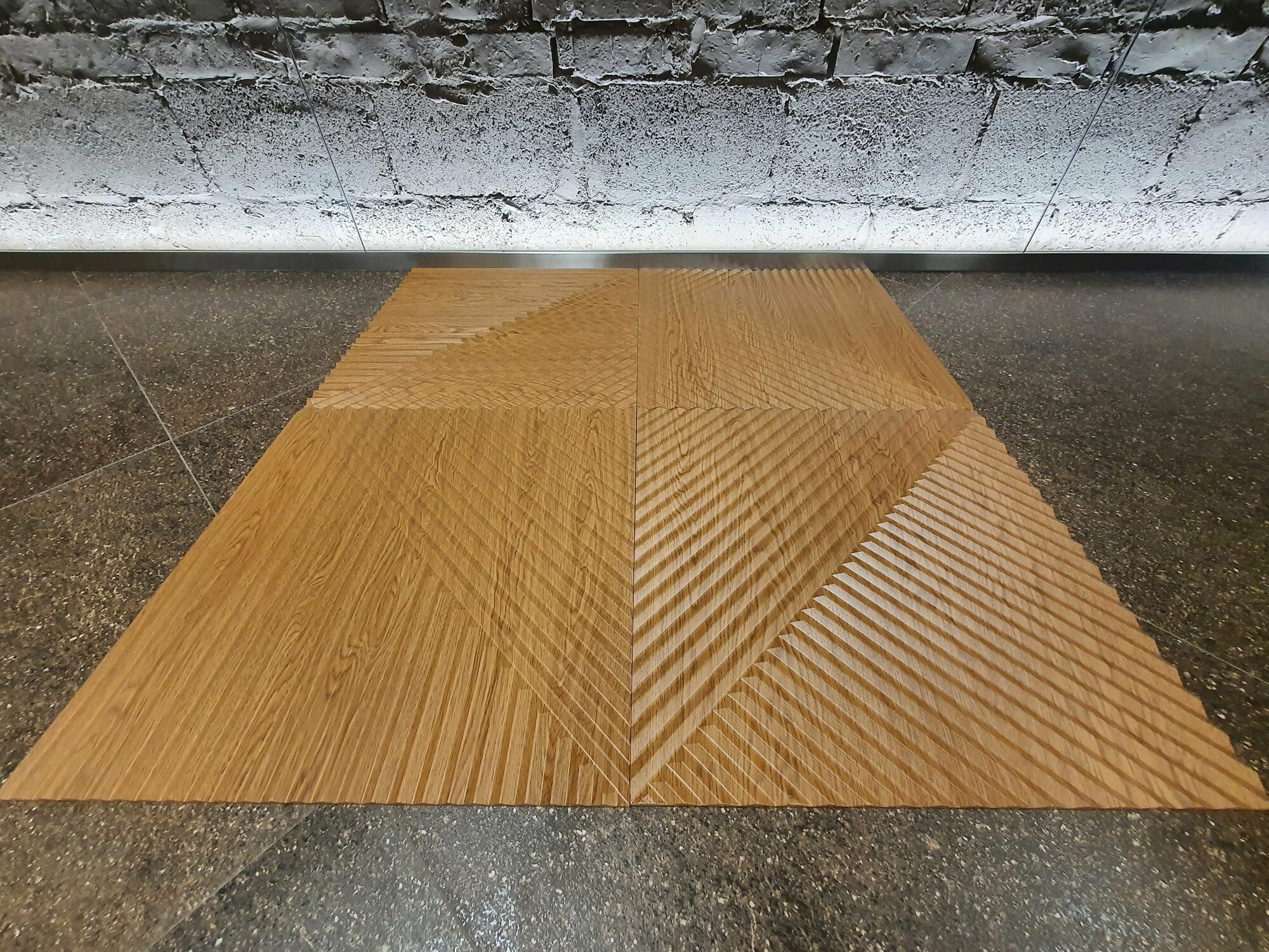 3 D Стеновая панель МДФ "Флоренция" Дуб, 4 шт (1м2), толщина 8мм
