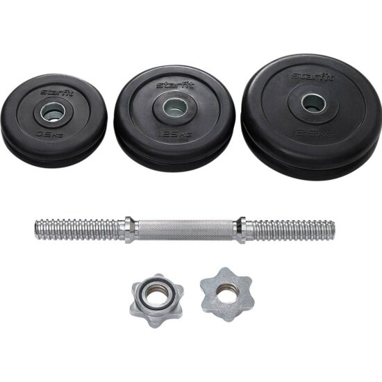 Гантель разборная Starfit обрезиненная в коробке DB-716 10 кг.