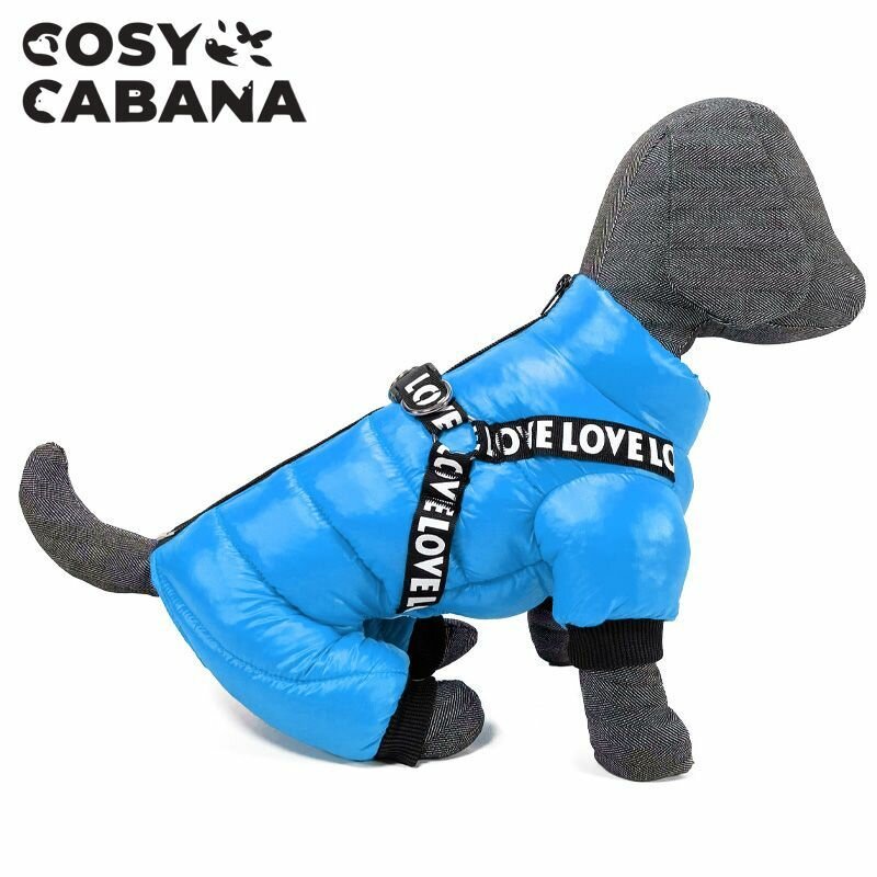 Зимняя куртка для собак маленьких и средних собак / чихуахуа французского бульдога йоркширского терьера и так далее / Размер 20 серый