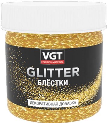 Декоративная Добавка Блестки VGT Gallery Pet Glitter 0.05кг Золото.
