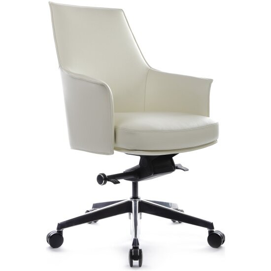 Кресло руководителя Riva Design В1918 Белый (3A MND1221) натуральная кожа 68*68*88-94