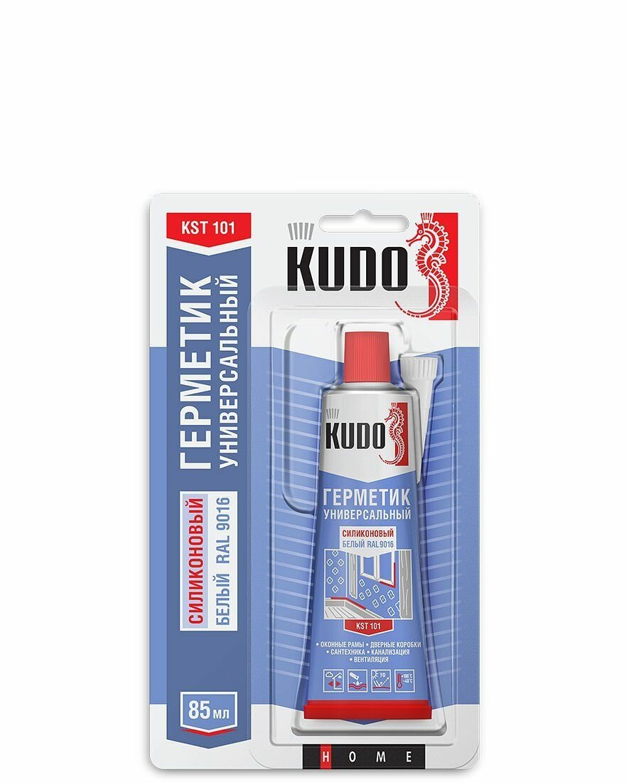 Герметик KUDO силиконовый универсальный белый 85 мл. арт. KST-101