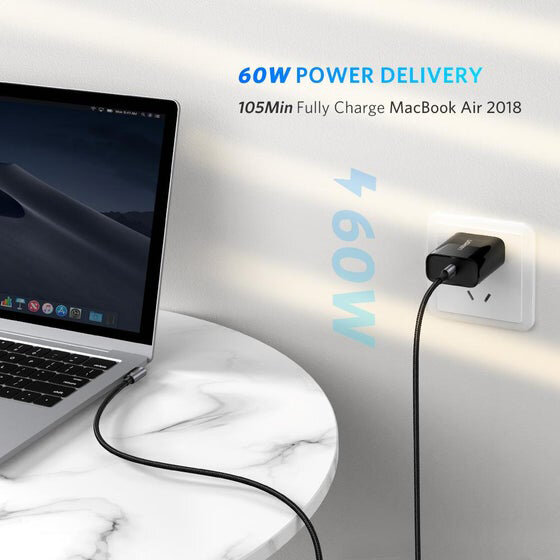 Кабель UGREEN 50125_ угловой USB-C / USB 2.0 C Aluminum, 2 м. серо-черный - фото №15