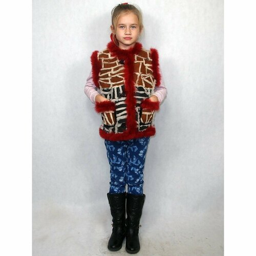 фото Жилет, размер 34, коричневый ип паршков е.в.