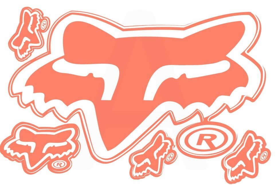 Наклейка логотип FOX (28х20см)