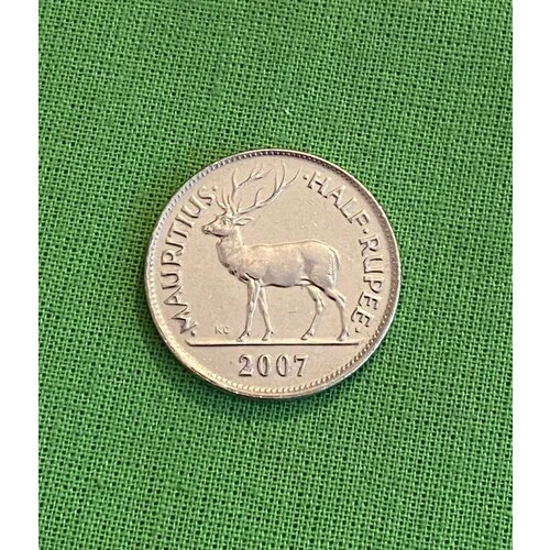 Монета Маврикий 1/2 рупии 2007 год