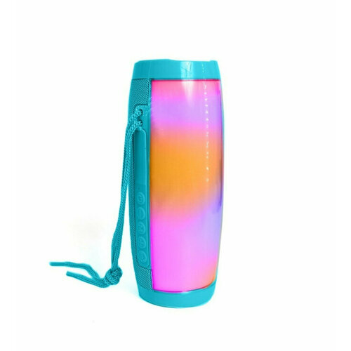 Портативная колонка 157 с подсветкой - Беспроводная колонка колонка с радио Bluetooth колонка колонка с беспроводным подключением aux bluetooth usb microSD 10 Вт Колонка Для смартфона С зарядкой Бирюзовая 103800₽