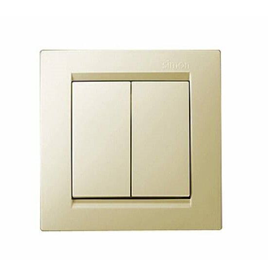 фото ( 15, двухклавишный проходной выключатель (сх.6+6) в сборе (слоновая кость)), SIMON 1590397-031 (1 шт.)