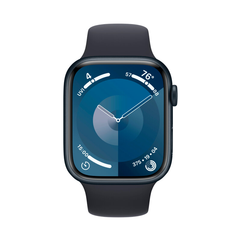 Умные часы Apple Watch Series 9 45 мм Aluminium Case GPS, midnight Sport Band
