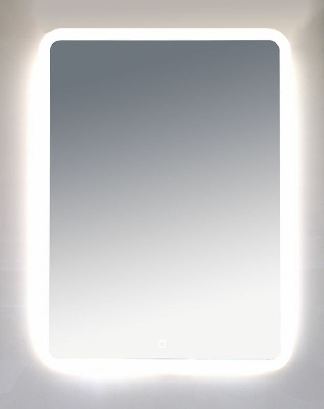 Зеркало Misty 3 Неон 600х800 сенсор на зеркале (с круглыми углами) - фотография № 1