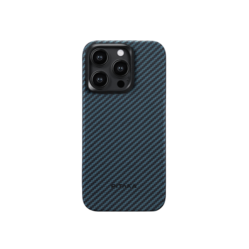 Чехол Pitaka MagEZ Case 4 для iPhone 15 Pro (6.1"), черно-синий, кевлар (арамид)