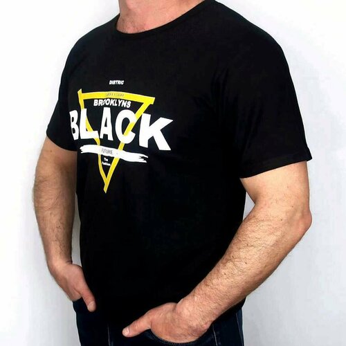 Футболка размер 5XL, черный комплект астраивтекс шорты футболка короткий рукав трикотажная без карманов размер 54 желтый