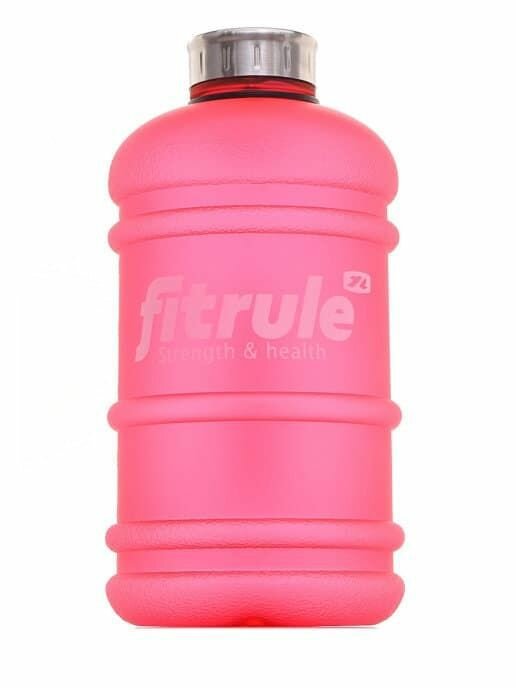 Бутыль FitRule с прорезиненной металлической крышкой, 2200 мл, цвет: розовый