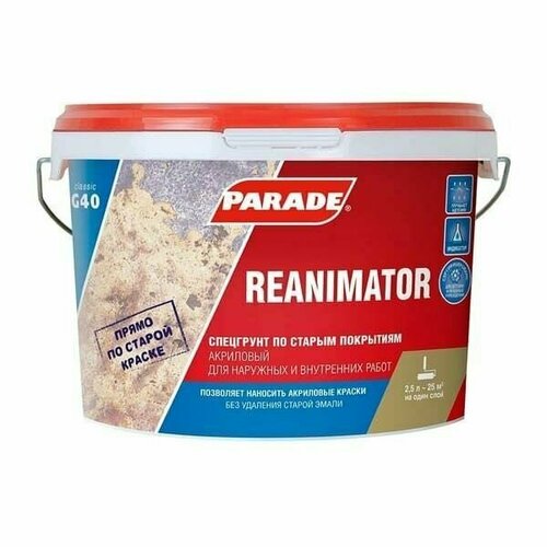 Спецгрунт по старым покрытиям Parade G40 Reanimator 2,5 л подарок на день рождения мужчине, любимому, папе, дедушке, парню