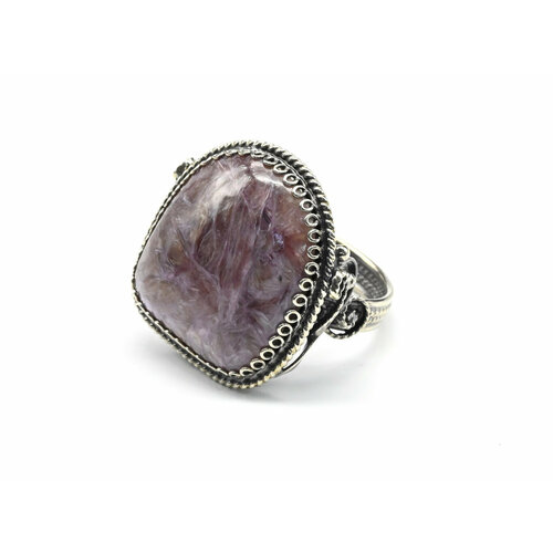 Кольцо, аметист, размер 19, фиолетовый
