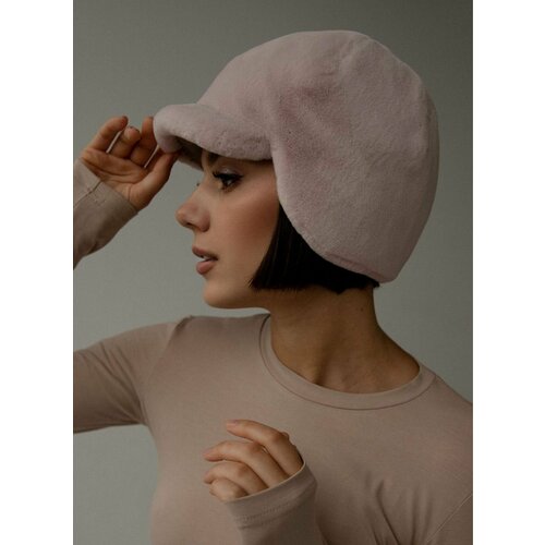 Кепка MAYYA Кепка жокейка из экомеха, размер OneSize, розовый
