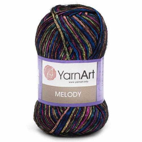 Пряжа для вязания YarnArt 'Melody' 100гр 230м (9% шерсть, 21% акрил, 70% полиамид) (901 секционный), 5 мотков