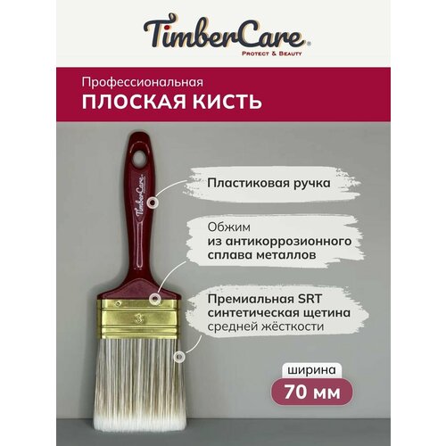 Кисть универсальная плоская, прямой срез, TimberCare PRO-Aqua Sapphire, ширина (70мм)