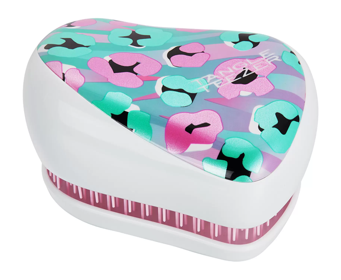 Расческа Tangle Teezer Compact Styler Ultra Pink Mint, массажная щетка для распутывания волос, 9 см