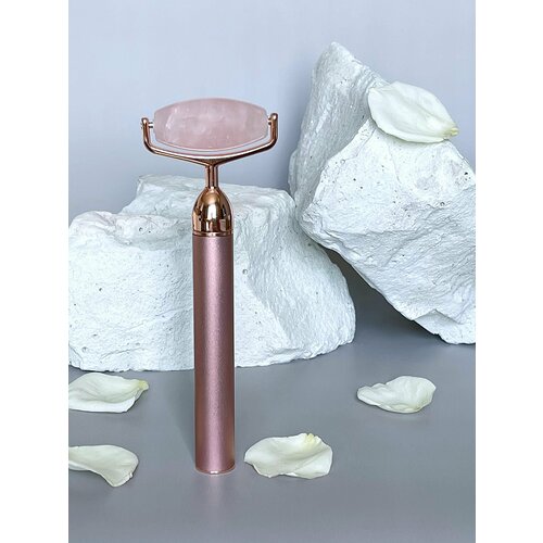 Вибророллер для массажа лица розовый кварц 120000₽